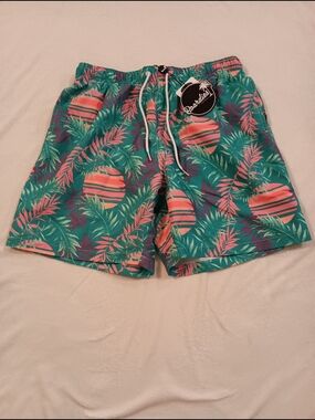 Boardies Rising Palms Swim Shorts Men's Size Medium Fully Lined